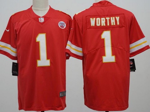 Kansas City Chiefs #1 Xavier Worthy Limited Red Vapor Jersey