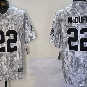 Kansas City Chiefs #22 Trent McDuffie Limited Arctic Camo 2024 Salute to Service Jersey