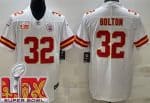 Kansas City Chiefs #32 Nick Bolton Limited White Super Bowl LIX Vapor Jersey