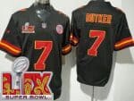 Kansas City Chiefs #7 Harrison Butker Limited Black Super Bowl LIX FUSE Vapor Jersey