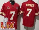 Kansas City Chiefs #7 Harrison Butker Limited Red Super Bowl LIX FUSE Vapor Jersey