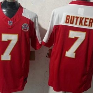 Kansas City Chiefs #7 Harrison Butker Red Thanksgiving FUSE Vapor Jersey