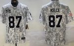Kansas City Chiefs #87 Travis Kelce Limited Arctic Camo 2024 Salute to Service Jersey
