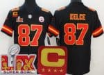 Kansas City Chiefs #87 Travis Kelce Limited Black C Patch Super Bowl LIX Vapor Jersey