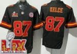 Kansas City Chiefs #87 Travis Kelce Limited Black Super Bowl LIX FUSE Vapor Jersey