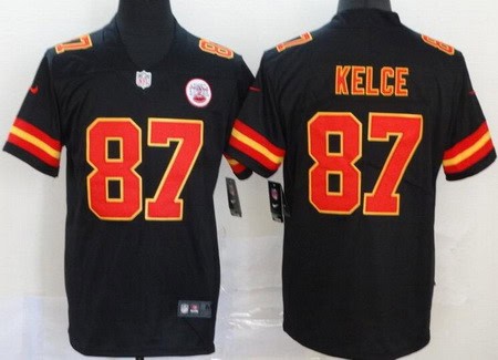Kansas City Chiefs #87 Travis Kelce Limited Black Vapor Untouchable Jersey