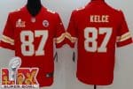 Kansas City Chiefs #87 Travis Kelce Limited Red Super Bowl LIX Vapor Jersey