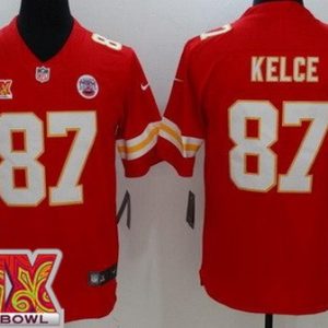 Kansas City Chiefs #87 Travis Kelce Limited Red Super Bowl LIX Vapor Jersey