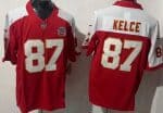 Kansas City Chiefs #87 Travis Kelce Limited Red Thanksgiving FUSE Vapor Jersey