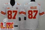 Kansas City Chiefs #87 Travis Kelce Limited White Super Bowl LIX Vapor Jersey