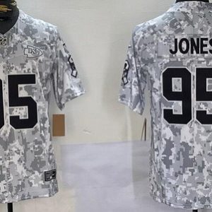 Kansas City Chiefs #95 Chris Jones Limited Arctic Camo 2024 Salute to Service Jersey
