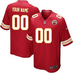 Kansas City Chiefs Customized Game Red Jersey
