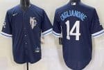 Kansas City Royals #14 Jac Caglianone Navy 2022 City Connect Cool Base Jersey