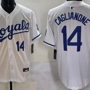 Kansas City Royals #14 Jac Caglianone White Limited Jersey