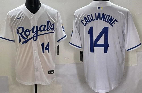 Kansas City Royals #14 Jac Caglianone White Limited Jersey