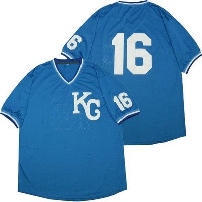 Kansas City Royals #16 Bo Jackson Blue Mesh Throwback Jersey