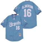 Kansas City Royals #16 Bo Jackson Light Blue 1987 Throwback Jersey