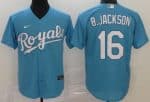 Kansas City Royals #16 Bo Jackson Light Blue 2020 Cool Base Jersey