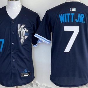 Kansas City Royals #7 Bobby Witt Jr Navy City Limited Jersey