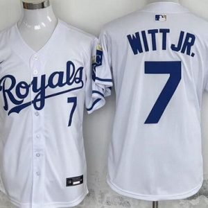 Kansas City Royals #7 Bobby Witt Jr White Limited Jersey