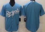 Kansas City Royals Blank Light Blue Cool Base Jersey