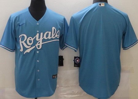 Kansas City Royals Blank Light Blue Cool Base Jersey