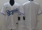 Kansas City Royals Blank Royal White Cool Base Jersey