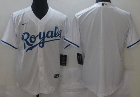 Kansas City Royals Blank Royal White Cool Base Jersey