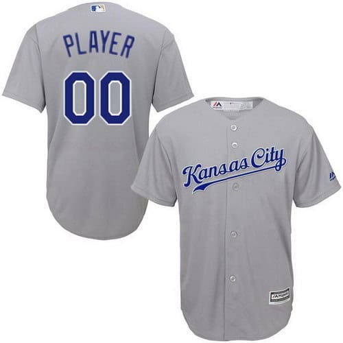 Kansas City Royals Customized Gray Cool Base Jersey