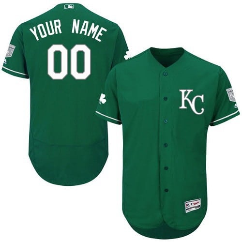 Kansas City Royals Customized Green Celtic FlexBase Jersey