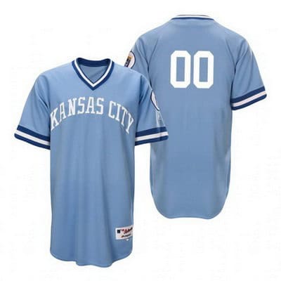 Kansas City Royals Customized Light Blue 1976 Turn Back The Clock Jersey