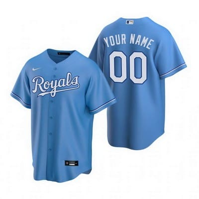 Kansas City Royals Customized Light Blue Alternate 2020 Cool Base Jersey