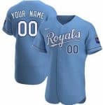 Kansas City Royals Customized Light Blue Alternate Authentic Jersey