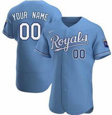 Kansas City Royals Customized Light Blue Alternate Authentic Jersey