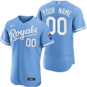 Kansas City Royals Customized Light Blue Authentic Jersey