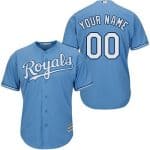 Kansas City Royals Customized Light Blue Cool Base Jersey