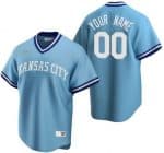 Kansas City Royals Customized Light Blue Cooperstown Collection Cool Base Jersey