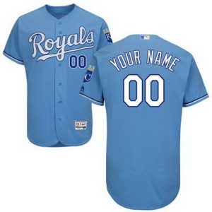 Kansas City Royals Customized Light Blue FlexBase Jersey