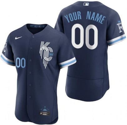 Kansas City Royals Customized Navy 2022 City Connect Authentic Jersey