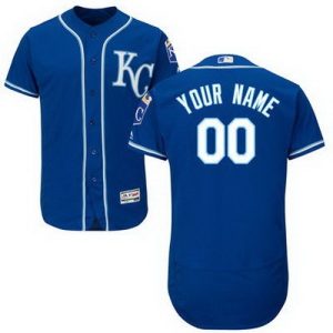 Kansas City Royals Customized Roayl Blue FlexBase Jersey