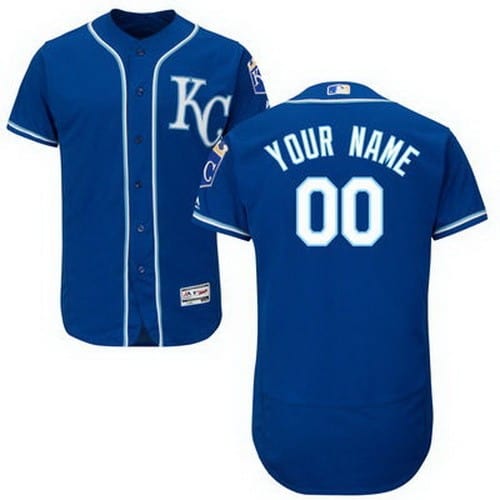 Kansas City Royals Customized Roayl Blue FlexBase Jersey