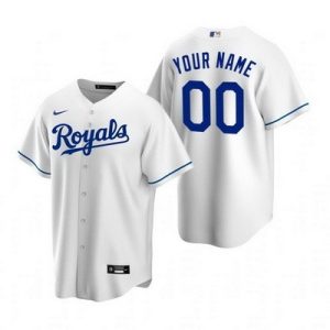 Kansas City Royals Customized White 2020 Cool Base Jersey