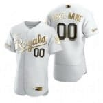 Kansas City Royals Customized White Gold 2020 FlexBase Jersey