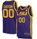 LSU Tigers Customized Purple College Basketball Jersey