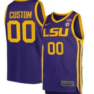 LSU Tigers Customized Purple College Basketball Jersey