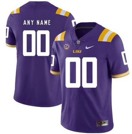 LSU Tigers Customized Purple Rush College Football Jersey
