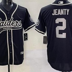 Las Vegas Raiders #2 Ashton Jeanty Limited Black Fashion Baseball Jersey