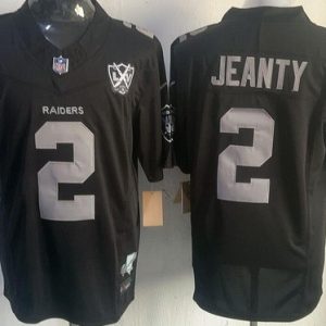 Las Vegas Raiders #2 Ashton Jeanty Limited Black Fashion FUSE Vapor Jersey