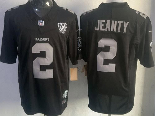 Las Vegas Raiders #2 Ashton Jeanty Limited Black Fashion FUSE Vapor Jersey