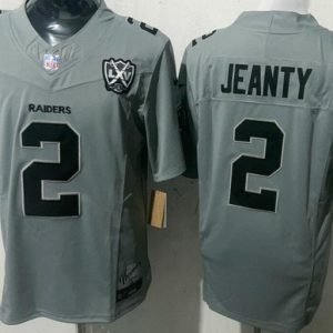 Las Vegas Raiders #2 Ashton Jeanty Limited Gray Fashion FUSE Vapor Jersey